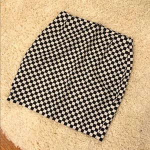 Versace Checkered Wool Skirt